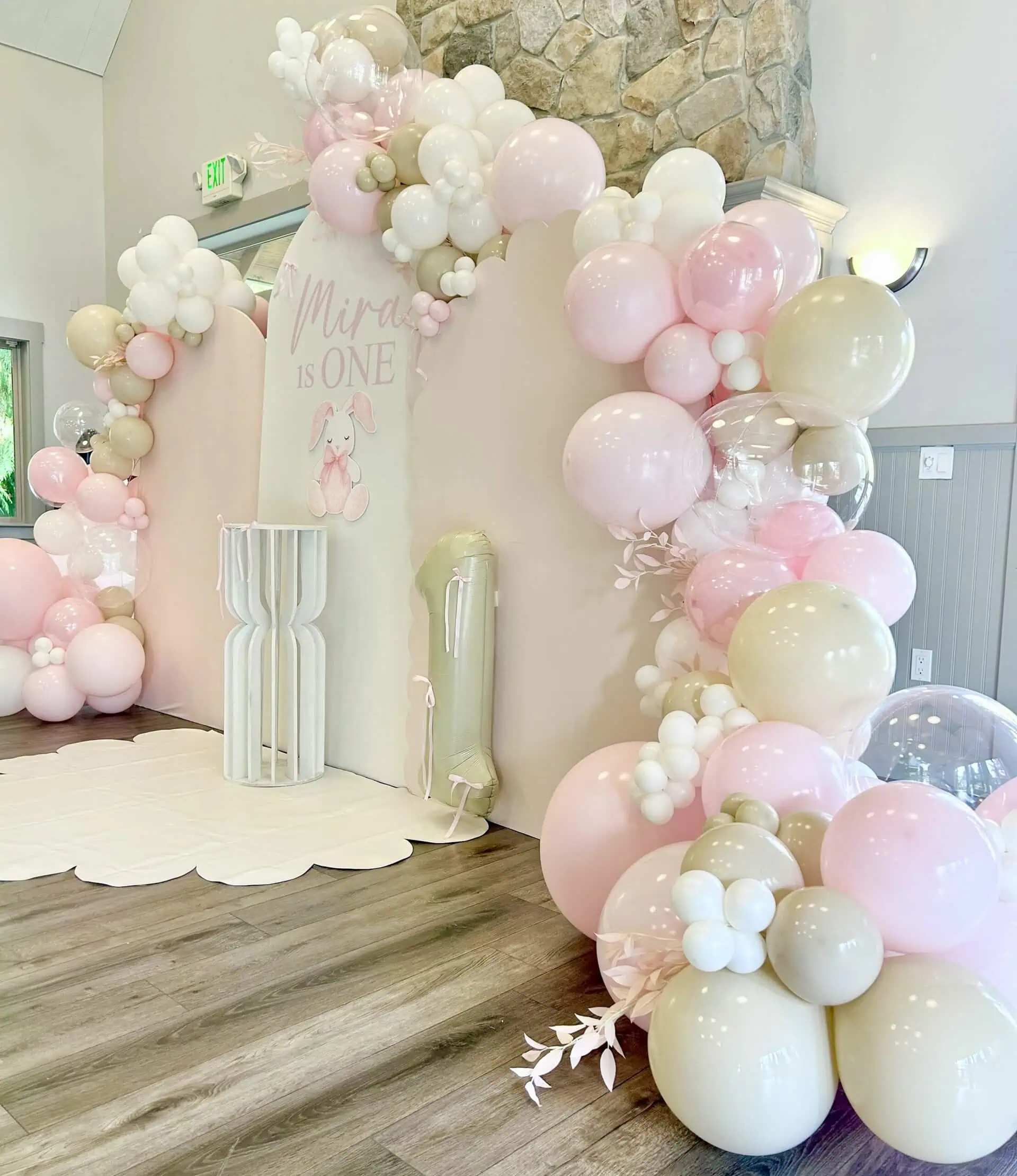 Backdrop and decor setup
